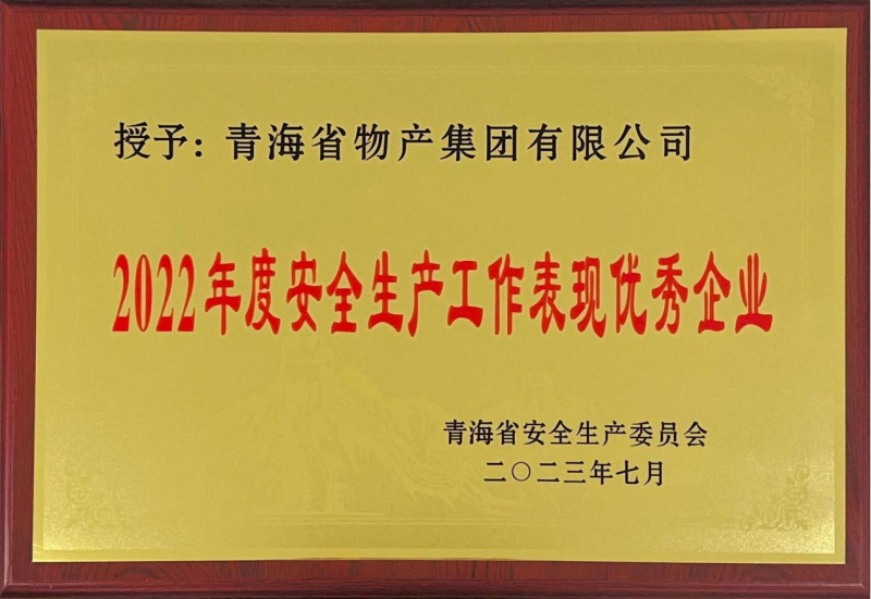 喜   报&mdash;&mdash;集团荣获青海省2022年度安全出产工作阐发优良企业荣誉称号