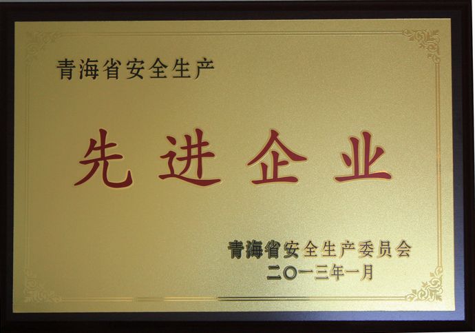 青海森林舞会官网荣获&ldquo;2012年度安全出产先进企业&rdquo;荣誉称号